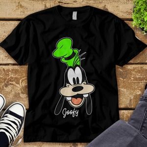Goofy Big Face Portrait Disney Graphic Unisex Tee Adult T-shirt Kid Shirt